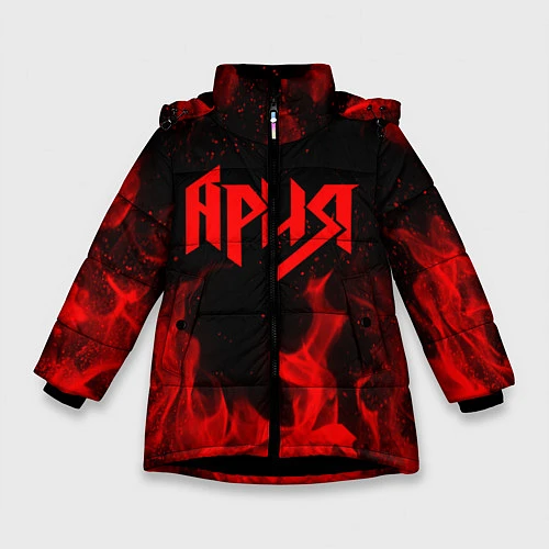 Зимняя куртка для девочки АРИЯ / 3D-Черный – фото 1