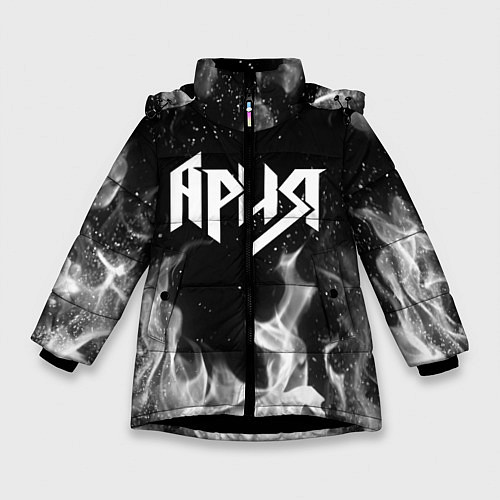 Зимняя куртка для девочки АРИЯ / 3D-Черный – фото 1