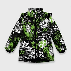 Куртка зимняя для девочки Villains, цвет: 3D-черный