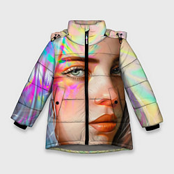 Куртка зимняя для девочки Билли Айлиш, цвет: 3D-светло-серый