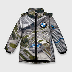 Куртка зимняя для девочки BMW city, цвет: 3D-черный