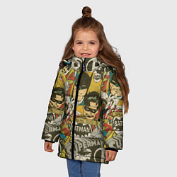 Куртка зимняя для девочки DC Comics, цвет: 3D-светло-серый — фото 2