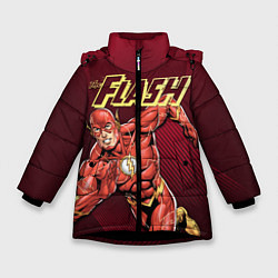 Куртка зимняя для девочки The Flash, цвет: 3D-черный
