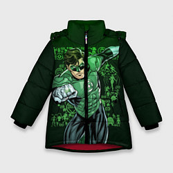 Куртка зимняя для девочки Green Lantern, цвет: 3D-красный