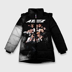 Куртка зимняя для девочки Ateez, цвет: 3D-черный