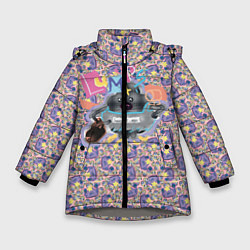 Куртка зимняя для девочки Lumps, цвет: 3D-светло-серый
