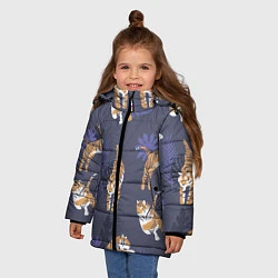 Куртка зимняя для девочки Тигриный прайд, цвет: 3D-черный — фото 2