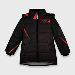 Куртка зимняя для девочки Mass Effect N7, цвет: 3D-светло-серый