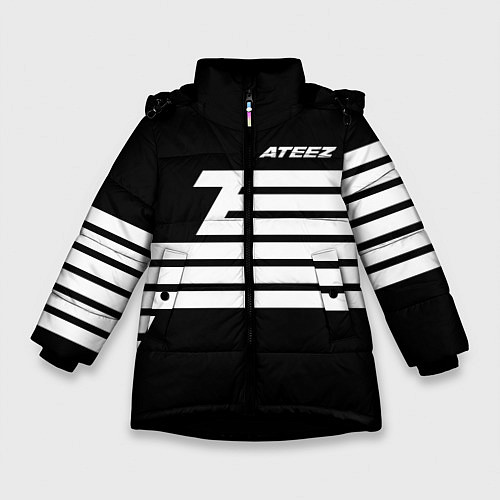 Зимняя куртка для девочки Ateez / 3D-Черный – фото 1