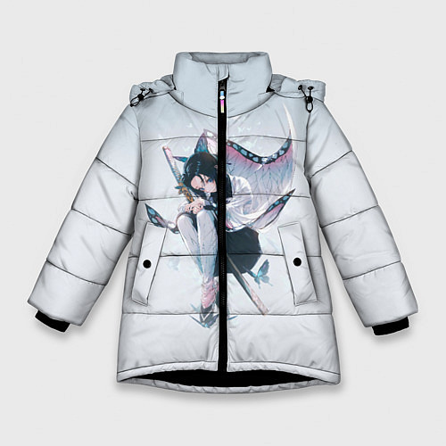 Зимняя куртка для девочки Shinobu Kochou / 3D-Черный – фото 1