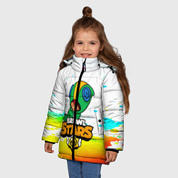 Куртка зимняя для девочки BRAWL STARS LEON, цвет: 3D-черный — фото 2