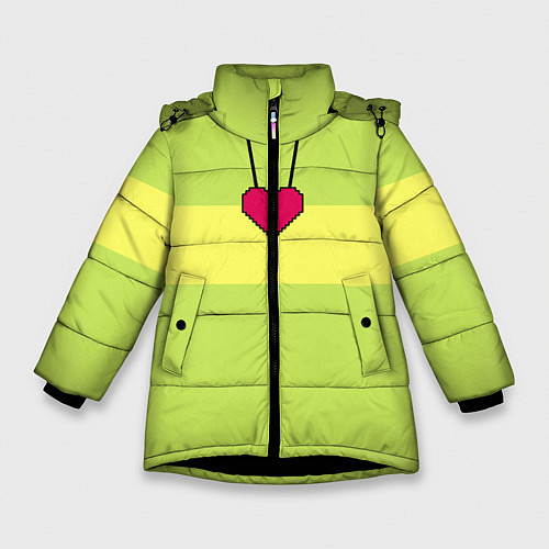 Зимняя куртка для девочки UNDERTALE CHARA / 3D-Черный – фото 1