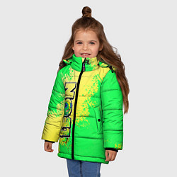 Куртка зимняя для девочки Brawl Stars leon, цвет: 3D-черный — фото 2