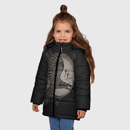 Зимняя куртка для девочки Vikings / 3D-Светло-серый – фото 3