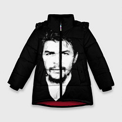 Куртка зимняя для девочки Че Гевара, цвет: 3D-красный