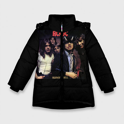 Зимняя куртка для девочки ACDC / 3D-Черный – фото 1