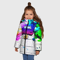 Куртка зимняя для девочки BRAWL STARS, цвет: 3D-черный — фото 2