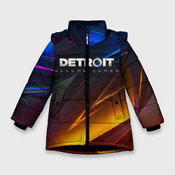 Куртка зимняя для девочки DETROIT BECOME HUMAN, цвет: 3D-черный