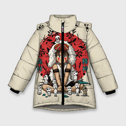 Куртка зимняя для девочки Princess Mononoke, цвет: 3D-светло-серый