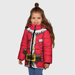 Куртка зимняя для девочки Санта, цвет: 3D-красный — фото 2