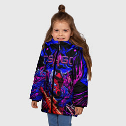Куртка зимняя для девочки CS GO hyper beast IMBAskin, цвет: 3D-светло-серый — фото 2