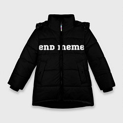 Куртка зимняя для девочки Send Memes, цвет: 3D-черный