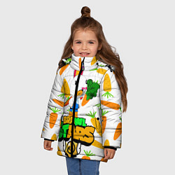 Куртка зимняя для девочки BRAWL STARS х LEON RABBIT, цвет: 3D-черный — фото 2