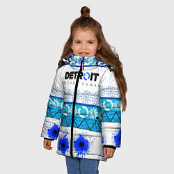 Куртка зимняя для девочки DETROIT: НОВОГОДНИЙ, цвет: 3D-черный — фото 2