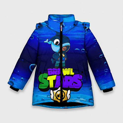Зимняя куртка для девочки BRAWL STARS х LEON FISH / 3D-Черный – фото 1