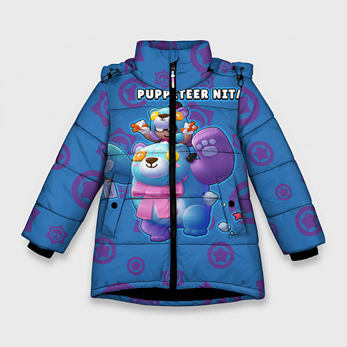 Зимняя куртка для девочки Puppeteer nita / 3D-Черный – фото 1