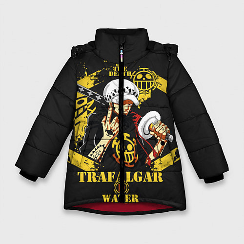 Зимняя куртка для девочки One Piece Trafalgar Water / 3D-Красный – фото 1