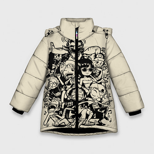 Зимняя куртка для девочки One Piece / 3D-Черный – фото 1