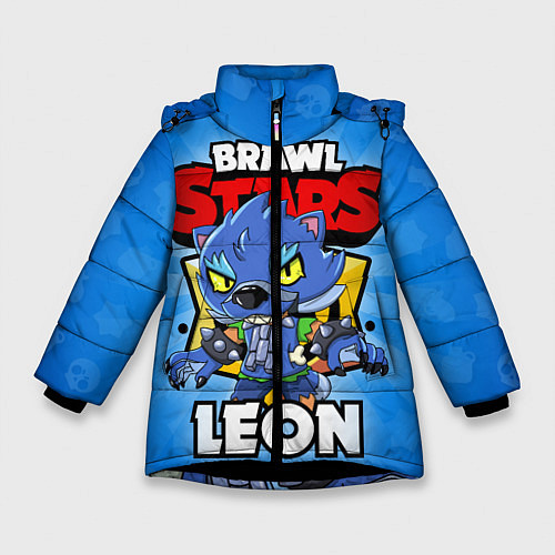 Зимняя куртка для девочки BRAWL STARS WEREWOLF LEON / 3D-Черный – фото 1