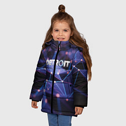 Куртка зимняя для девочки DETROIT:BECOME HUMAN 2019, цвет: 3D-черный — фото 2