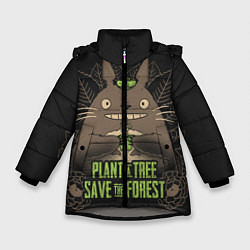 Зимняя куртка для девочки Plant a tree Save the forest