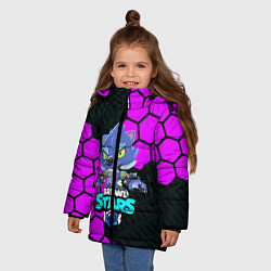 Куртка зимняя для девочки BRAWL STARS ОБОРОТЕНЬ LEON, цвет: 3D-черный — фото 2