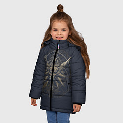 Куртка зимняя для девочки Ведьмак 3: Дикая Охота, цвет: 3D-черный — фото 2