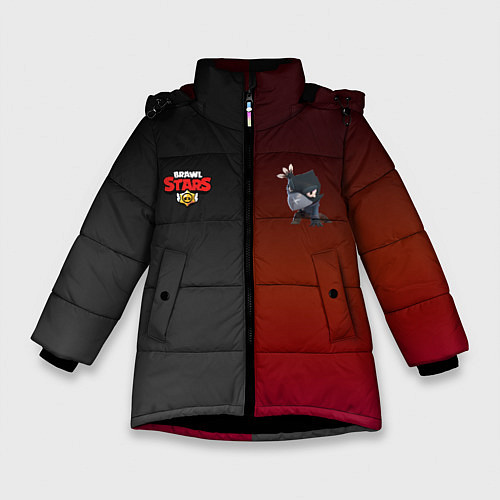Зимняя куртка для девочки Brawl Stars / 3D-Черный – фото 1