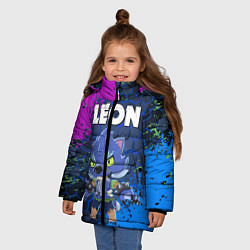 Куртка зимняя для девочки BRAWL STARS LEON ОБОРОТЕНЬ, цвет: 3D-черный — фото 2