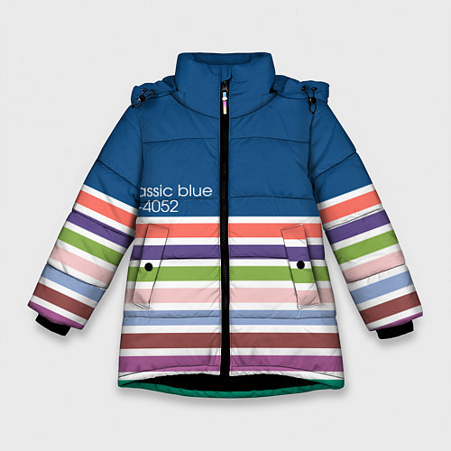 Зимняя куртка для девочки Pantone цвет года с 2012 по 2020 гг / 3D-Черный – фото 1
