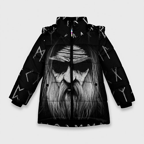 Зимняя куртка для девочки Велес / 3D-Черный – фото 1