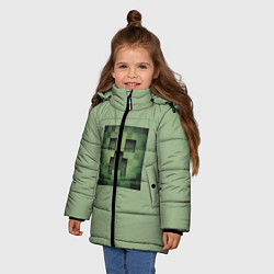 Куртка зимняя для девочки Майнкрафт, цвет: 3D-черный — фото 2