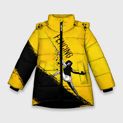 Зимняя куртка для девочки Fencing / 3D-Черный – фото 1