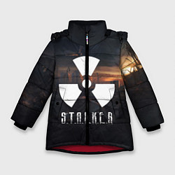 Куртка зимняя для девочки STALKER, цвет: 3D-красный