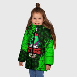 Куртка зимняя для девочки BRAWL STARS SPIKE, цвет: 3D-красный — фото 2