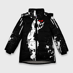 Куртка зимняя для девочки Monokuma paint, цвет: 3D-светло-серый