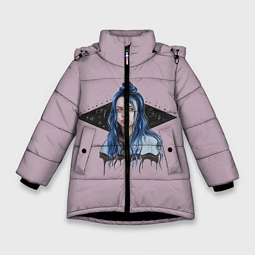 Зимняя куртка для девочки Billie Pink Art / 3D-Черный – фото 1