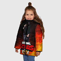 Куртка зимняя для девочки Brawl Stars - Crow, цвет: 3D-светло-серый — фото 2