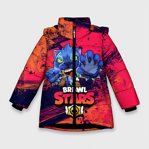 Зимняя куртка для девочки Brawl Stars LEON / 3D-Черный – фото 1