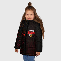 Куртка зимняя для девочки Brawl Stars, цвет: 3D-красный — фото 2